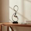 Geometric Resin Sculpture Minimalist & Design Gold Abstract Ornament for Desk