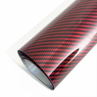 50x30CM Carbon Fiber Vinyl Film 9D Effect Laser Red Wrap Foil Sticker High Gloss Motorcycle Body Stickers for Car Motorcycle DIY