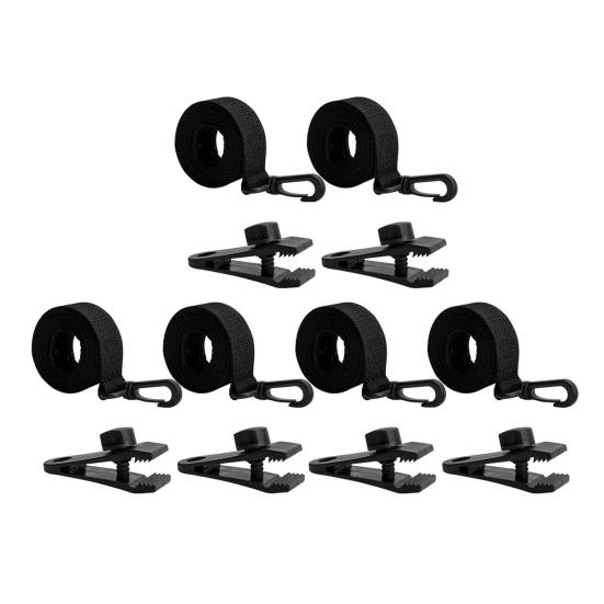 Pool Cover Reel Attachment Kit Universal Pool Solar Cover Straps Clips Adjustable Solar Blanket Fastening Kit with Straps Clips Fasteners