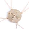 3/4 Pcs Star Moon Chain Best Friend Pendant Necklace Bff Sister Friendship Choker Men And Women Party Jewelry Accessories Gift