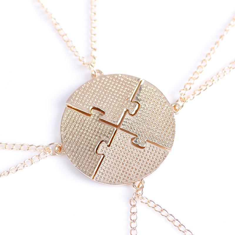 3/4 Pcs Star Moon Chain Best Friend Pendant Necklace Bff Sister Friendship Choker Men And Women Party Jewelry Accessories Gift
