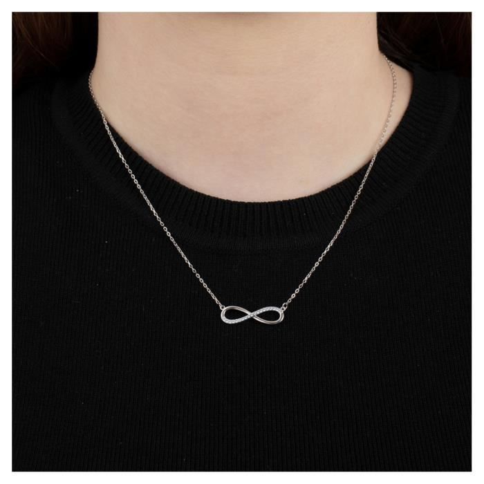 Halskette - Lotus - Unendlichkeitshalskette - Silber 925/1000 - Zirkonia - Frau