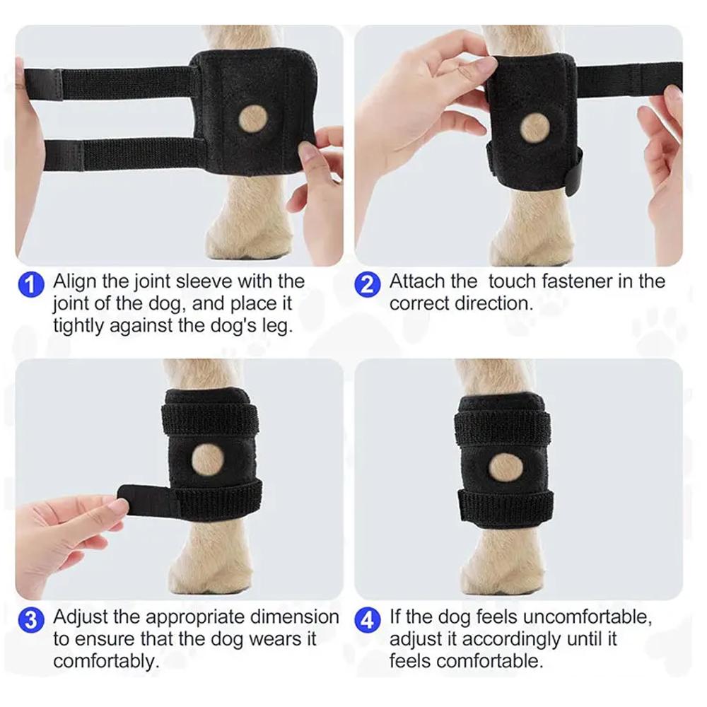 Dog Knee Pads Injury Recovery Support Brace Pet Protector Pain Relief Leg Joint Wrap Breathable Cover Bandage for Foot Health