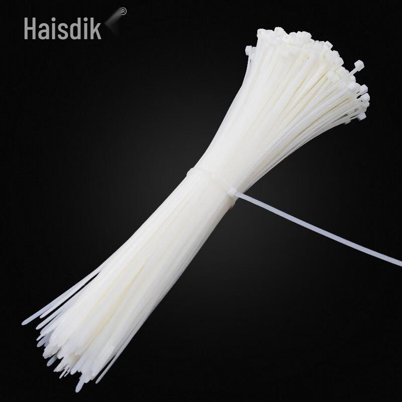 Hesdick White Nylon Self-Locking Cable Ties