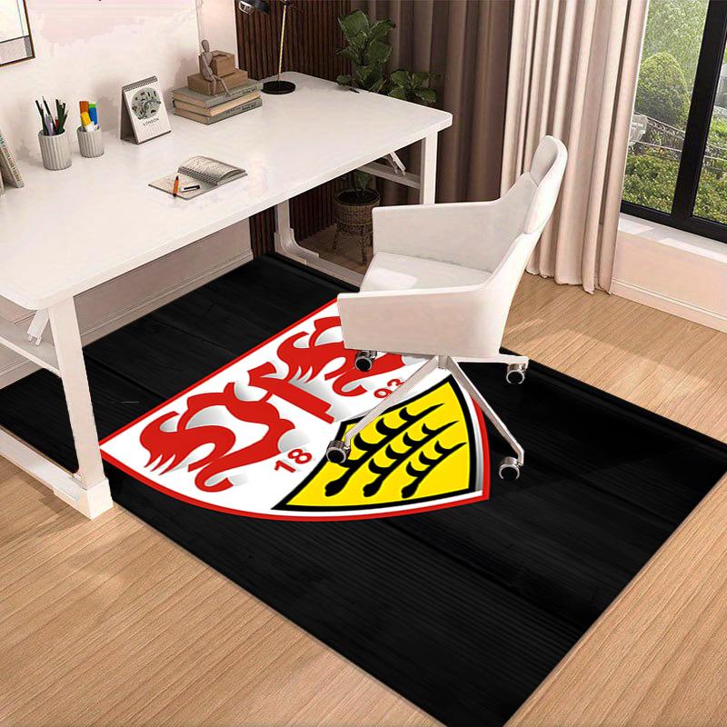 Vfb Fc Crest Printed Area Rug for Office, Chair Rug, Decorative Carpet Floor Mat, Large Size Fan gifts Christmas gifts