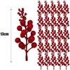Christmas Red Artificial Berry Stems 15 Head Holly Berries Branches DIY Wreath Garland Xmas Tree Decoration Crafts Home Decors