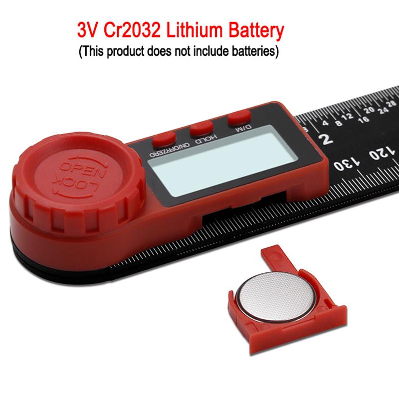 200mm 2 In 1 Digital Angle Ruler Instrument Inclinometer Goniometer Protractor