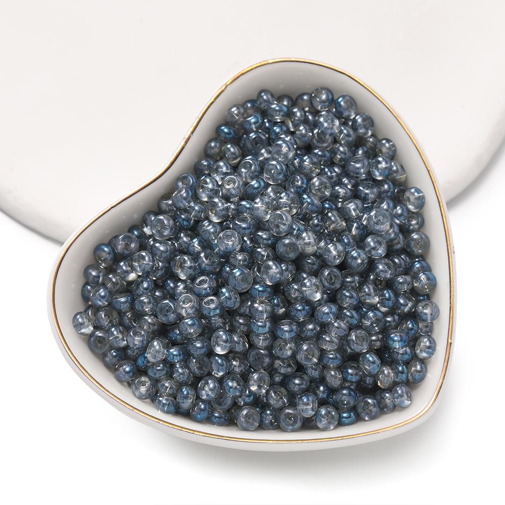 100pcs/Lot 3x4.5mm Glass Flat Round Beads Mini Spacer Loose Bead for Bracelet Necklace Earrings Jewelry Making Accessories