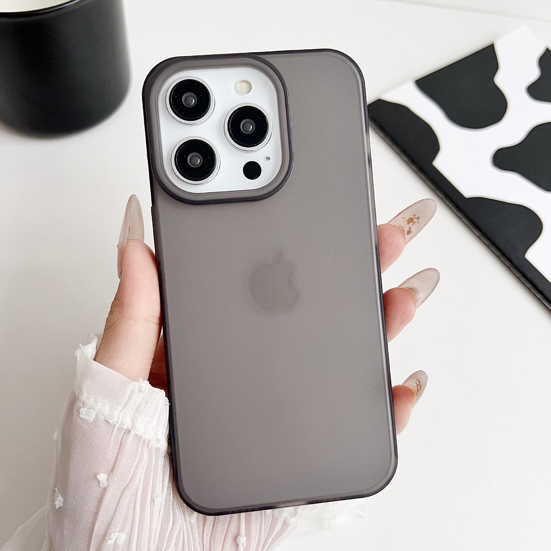 

Матовый полупрозрачный чехол для телефона iPhone 16E 16 E 15 Pro Max 14 Plus 13 12 11 iPhone16 16Plus 16Pro силиконовый черный чехол для телефона аксессуары For iPhone 14 Pro Max чёрный