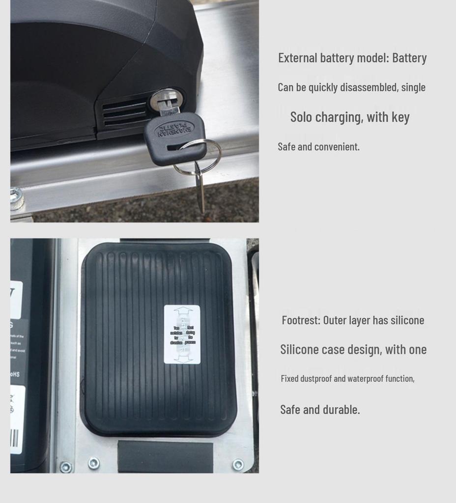 Compact Electric Sensor Stroller with Folding Flat Body for Logistics, Picking, and Sorting in Warehouses