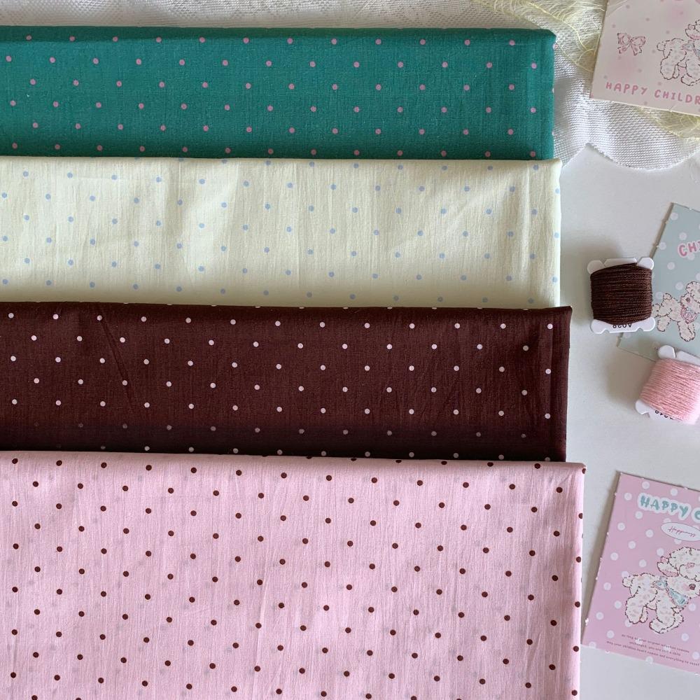 140x50cm Cotton 60s Small Dots Classic Polka Dot Printed Fabric for Children's  Women's Clothing, Home Wear, Bags Sewing Cloth