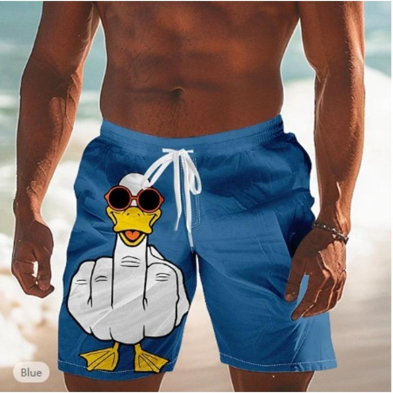 Summer 3D Fun Cartoon Animals Print Shorts Fashionable Casual Beach Men's Shorts
