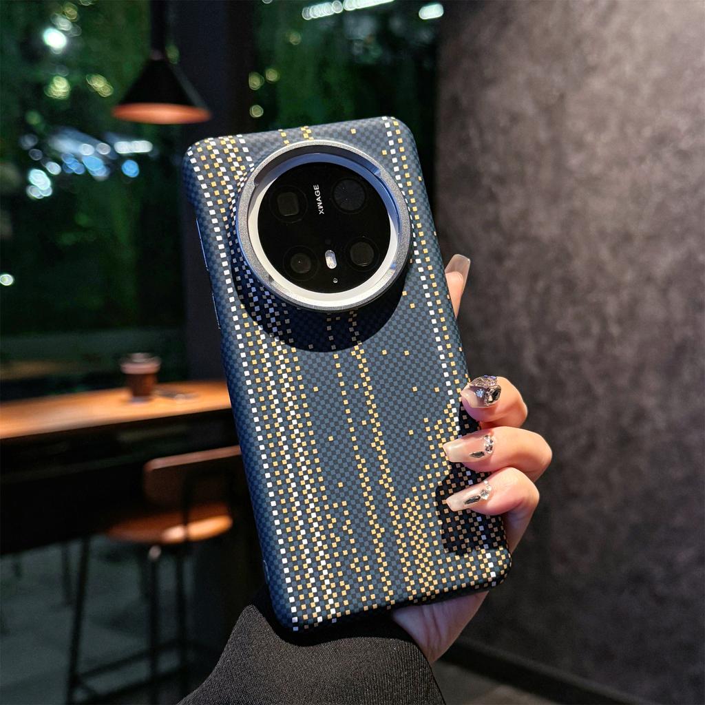 Night Glow Carbon Fiber Texture Magnetic Case For Huawei Mate 60 70 Pro+ Plus Premium Cover For Magsafe Lightweight Ultra Thin