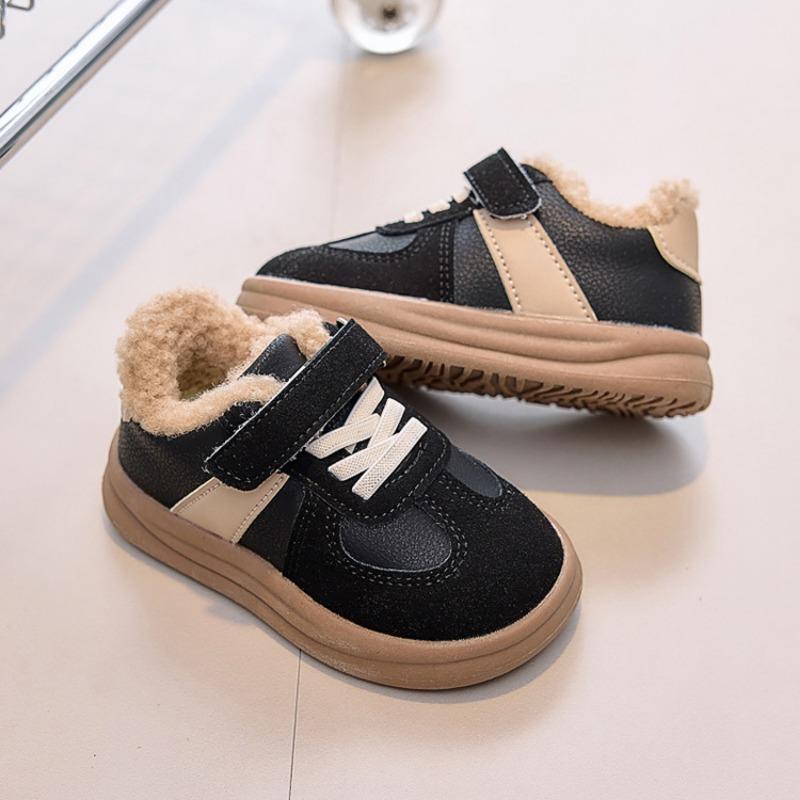 Warm Fleece Lined Low Top Casual Unisex Kids Sneakers For Toddlers