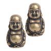 2 Stück Messing Maitreya Buddha Stil Schreibtischornament Kreatives Kompaktes Messing Handwerk Dekor Innen Haus Büro