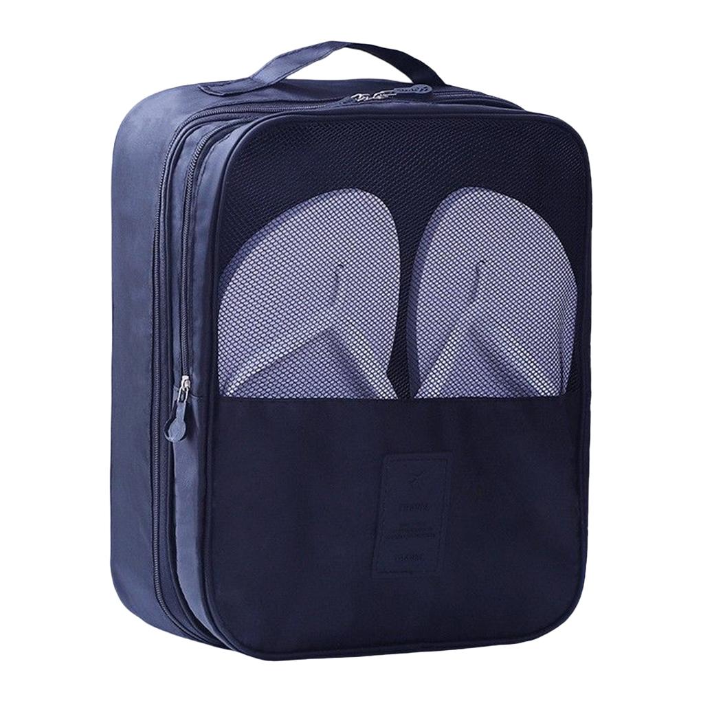 

Shoes Storage Bag Sneakers Mesh Hole Dust Proof Zipper Pouch Oxford Fabric Shoe Holder Organizer for Household Travel