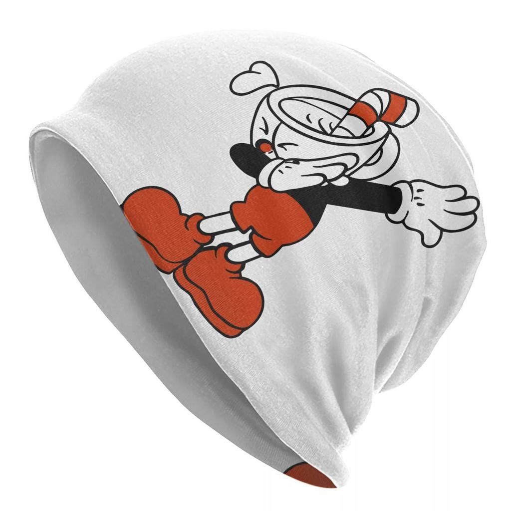 Great Retro Game Battle Cuphead Skullies Beanies Hats Spring Unisex Outdoor Caps Warm Multifunction Bonnet Hats
