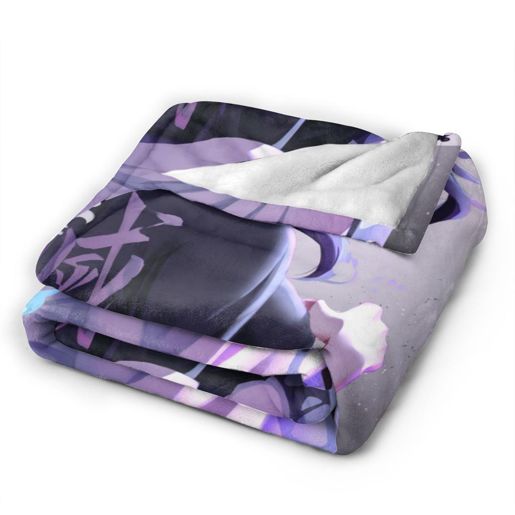 Shinobu Kochou Demon Slayer Blankets Fleece Kimetsu No Yaiba Japanese Devil's Blade Warm Throw Blankets for Sofa Bedding Throws