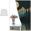 2 Panels Rustic Mountain Forest Blackout Curtains - Thermal Insulated Window Drapes with Night Moon Lake Landscape   Light Filter
