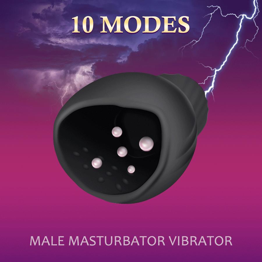 Penis Delay Trainer Male Masturbator Vibrator Automatic Oral Climax Sex Glans Stimulate Massager