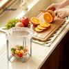 Foldable Garbage Bag Holder Stainless Steel Trash Holder, Space Saving Stable Kitchen Countertop Cleanup Tool Stand, Portable Food Waste Collector for