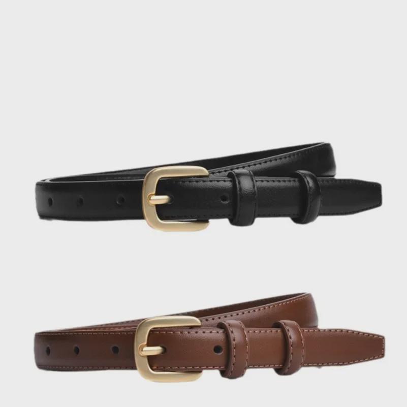 "Retro Korean Style Multi-Color Thin Fashion Belt"