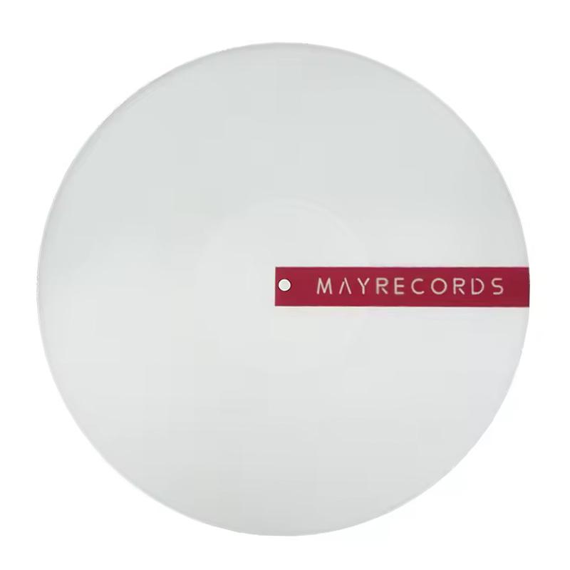 

12in Anti-vibration Anti-static Silicone Pad Rubber LP Antislip Mat for Phonograph Turntable Vinyl Record Players Accessories білий