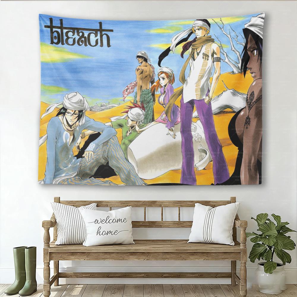 Bleach Anime Tapestry Ichigo KKurosaki Wall Hanging Aesthetic Bedroom Dorm Manga Decor