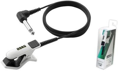 KORG Stimmgerät Dediziertes Mikrofon Piezo-Clip-Typ Weiß Schwarz CM-200-WHBK