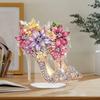 High Heels Special Shaped Diamond Painting Tabletop Ornaments Kit Elegant Desktop Diamond Art Kits for Home Office Desktop Decor