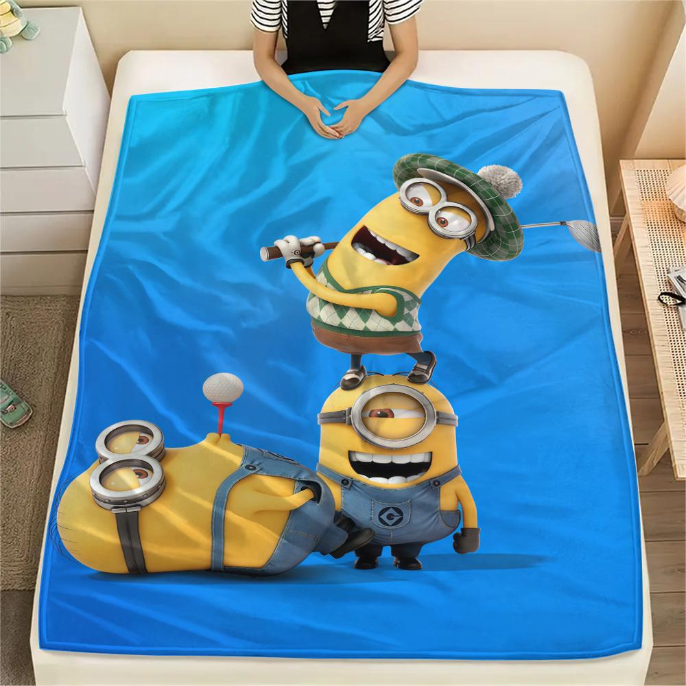 

Minions Trio Together Blanket, Soft Lightweight Style, Fashion Home Decor, Special Fan Gift.chl 75x90cm