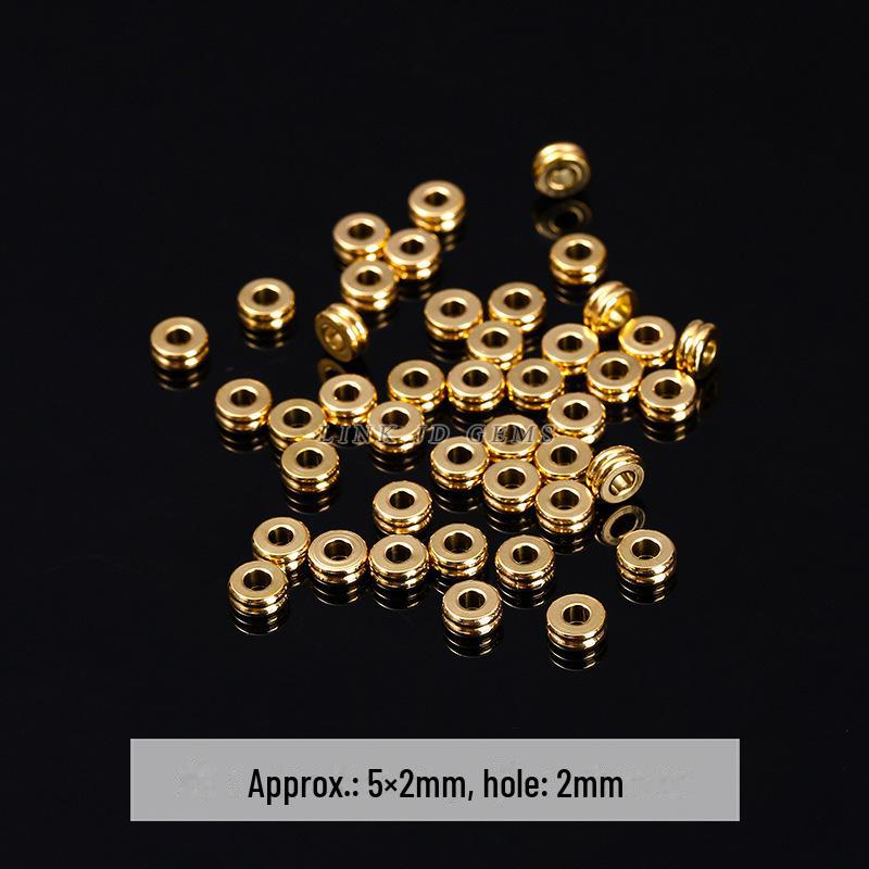 Jingde Stainless Steel Hammer Bamboo Tube Spacer Beads & O Buckle DIY Jewelry Accessories.