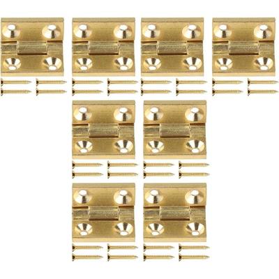 Metal Hinges Craft Hinges Wooden Box Hinges Set for Miniature Boxes & Craft Set with Screws for Tool Easy Installation