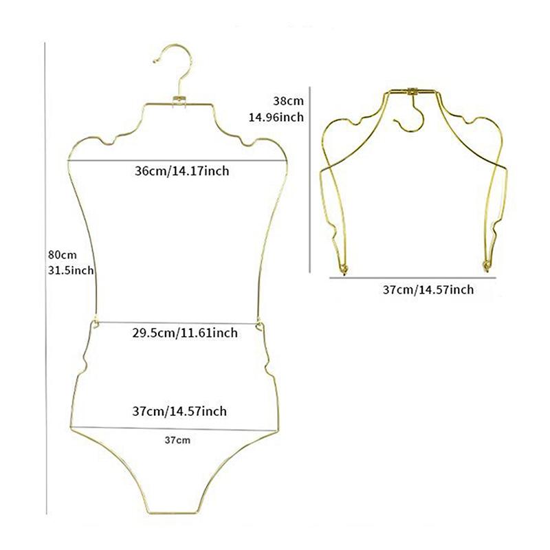 Body Shape Lingerie Hanger Foldable Durable Closet Organizer Swimsuit Hanger For Closet For Stores Boutiques Show Window Bedroom