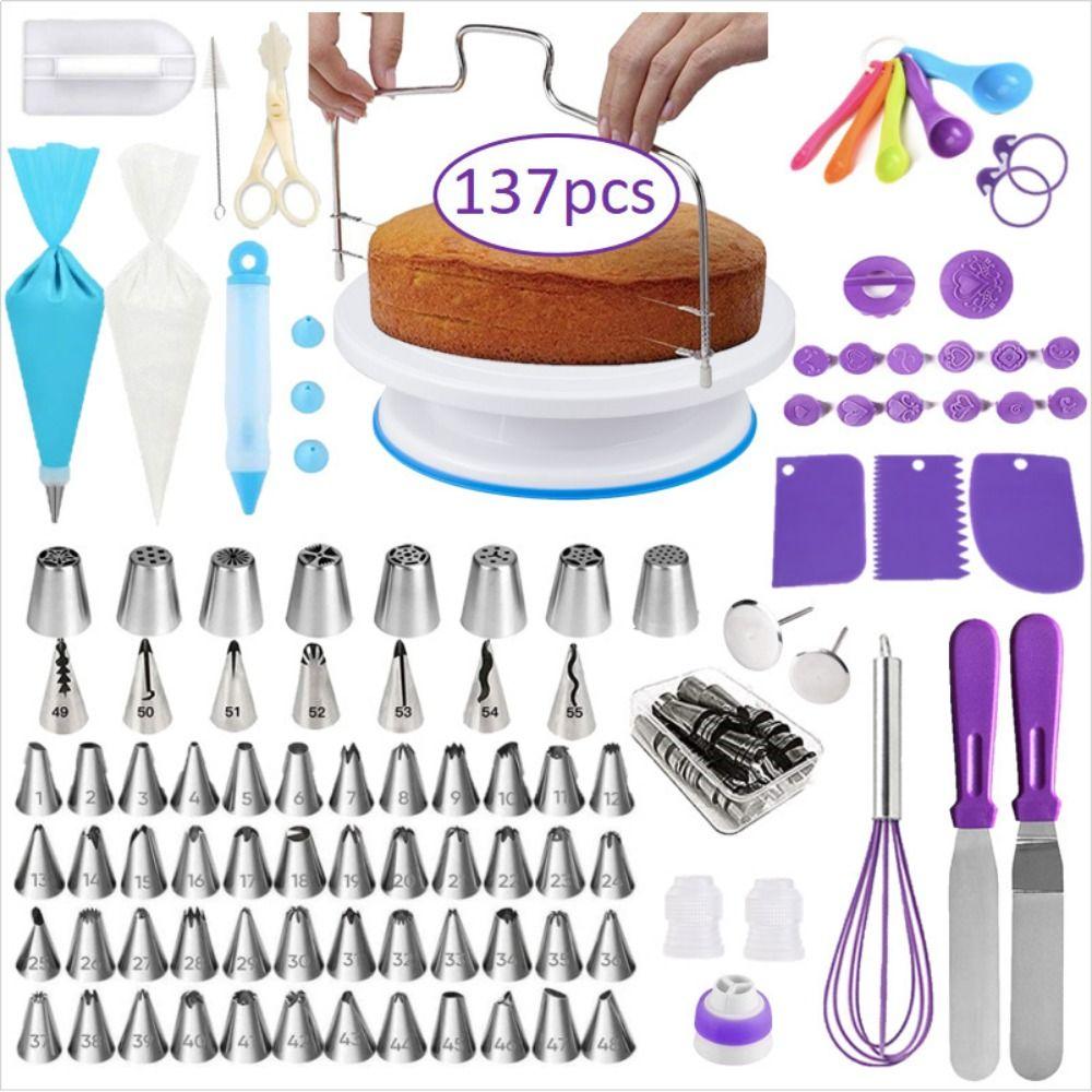 137Pcs Creative Cake Decorating Tools Kit Professional DIY Baking Tools  Baking Projects