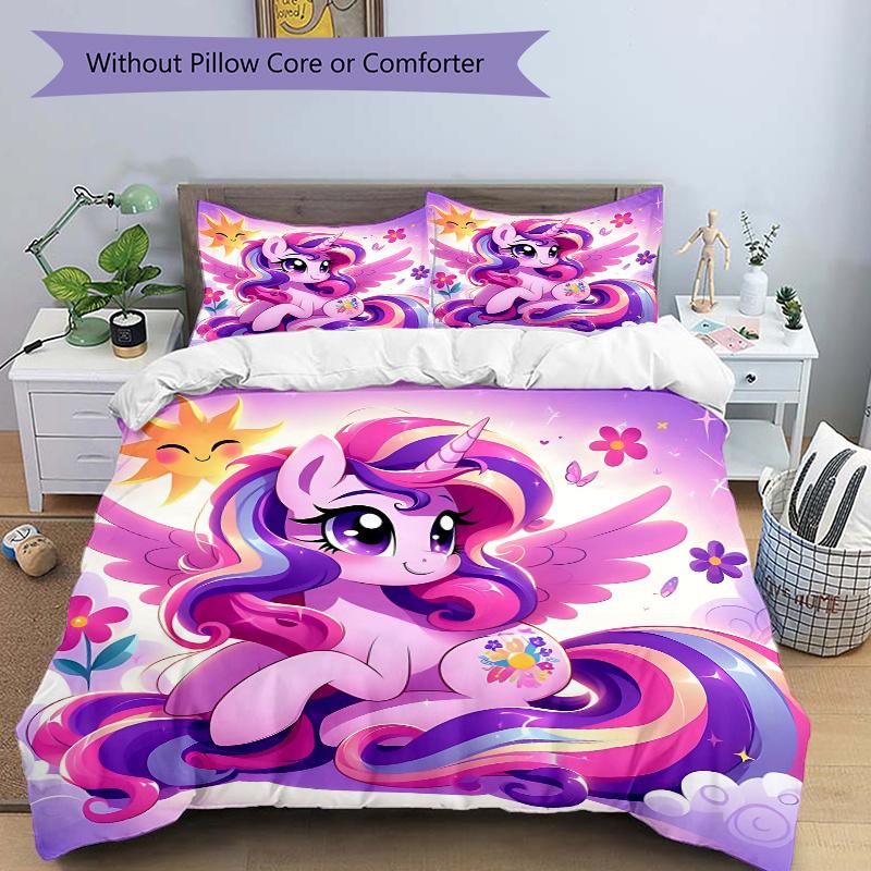 

3pcs Twilight Sparkle Bedding Set, Including Without Filling, Soft and Comfortable Home Bedroom L110 135x200cm
