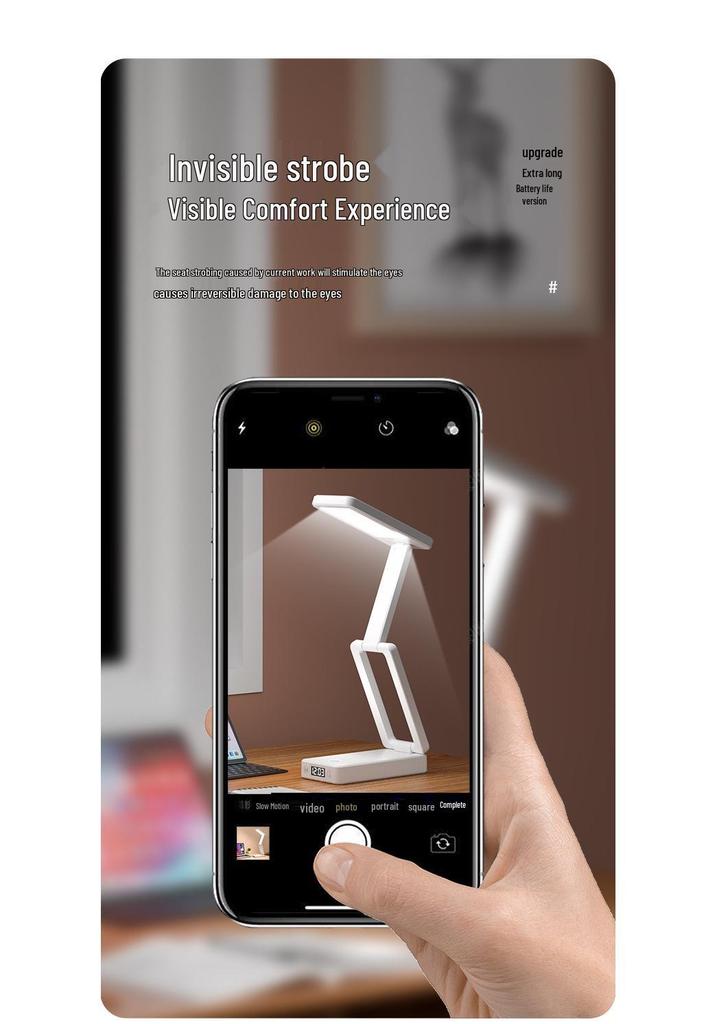 Rechargeable LED Desk Lamp: Dual-Use Eye Protection for Reading & Writing, Multifunctional Night Light for Dorm or Bedroom.