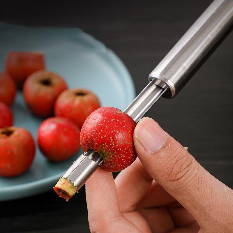 Descorazonador de Fruta de Acero Inoxidable Removedor de Semillas de Manzana Herramienta Casera para Verduras Para Dátiles Rojos Pera Espino Blanco Gadgets Geniales Accesorios de Cocina