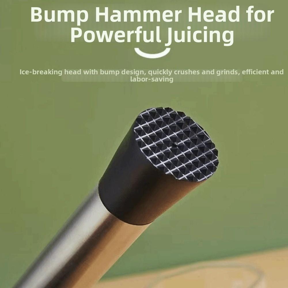 Stainless Steel Bar Muddler Long Handle Fruit Tea Pounding Stick Fruit Tea Muddler  Barware Tool