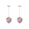 1Pair Shiny Stud Earrings Set Rhinestone Fruit Pendant Earrings  Party Decoration