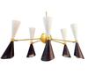 Diablo Stilnovo Chandelier Light Fixture Perforated Sheet Cone Handcrafted Light Fixture