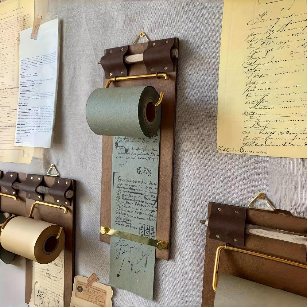 1 Rolle Vintage Abreiß-Klebezettel-Künstlerische Nicht-Klebende Leere Nachrichtenkarten, Papier Material, Ideal für Büro & Schulbedarf