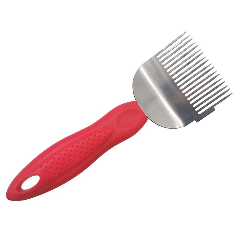 T02C!-Uncapping Forks Honey Fork Needle Cutter Scraper Beekeeping Tools Stainless Steel Honey Fork With Plastic Handle