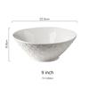 white black Stone Patterned Ceramic Bowl Pasta Bowl Thick Soup Bowl Salad Bowls Dessert Bowls Restaurant Specialty Tableware