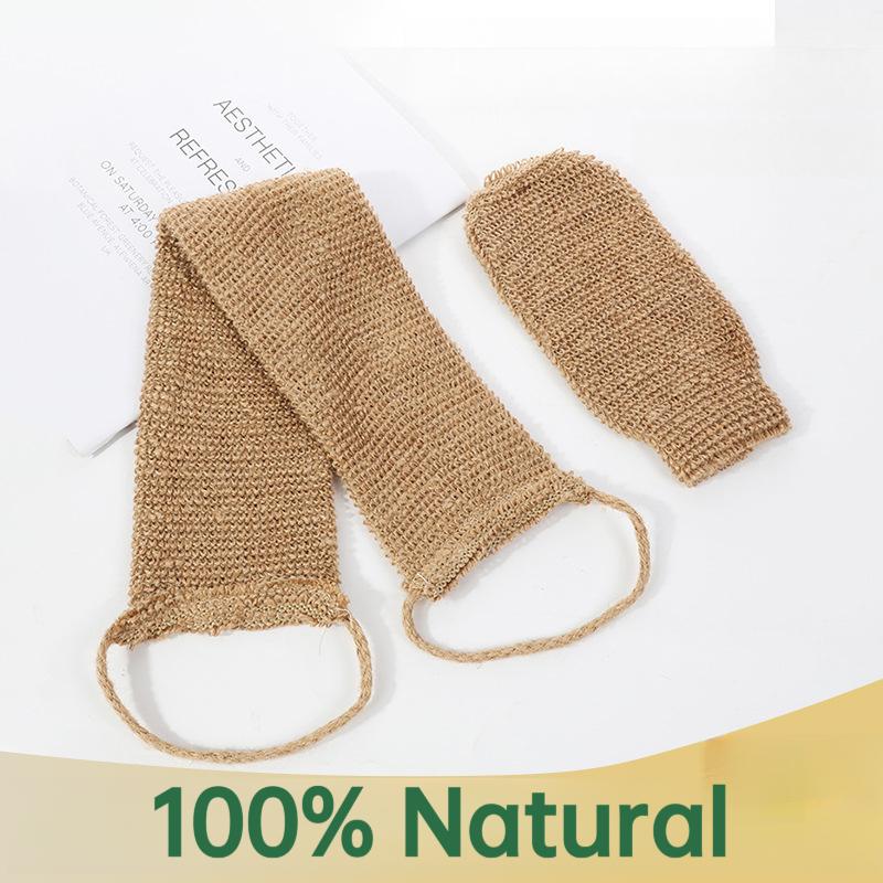 Burete de baie natural cu două fețe lufă și iută