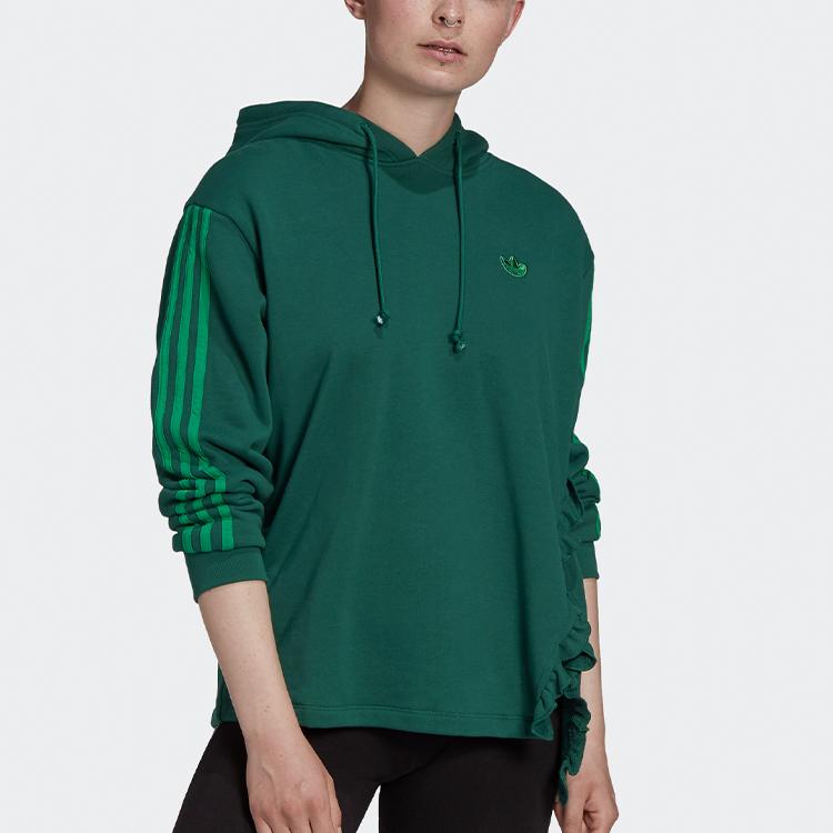adidas Originals Sweatshirts Women's Dark Green Hooded Moderate Regular FU3864