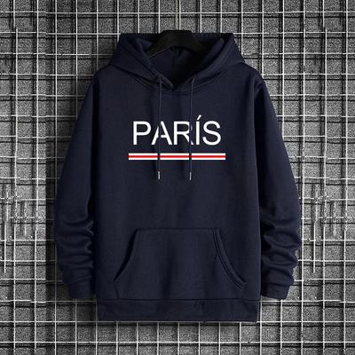 Male Casual Trendy Pullover Hoody Autumn Winter Outerwear Paris Fashion Men Hoodies 2025 Hip Hop Streetwear Hooded Sweatshirt