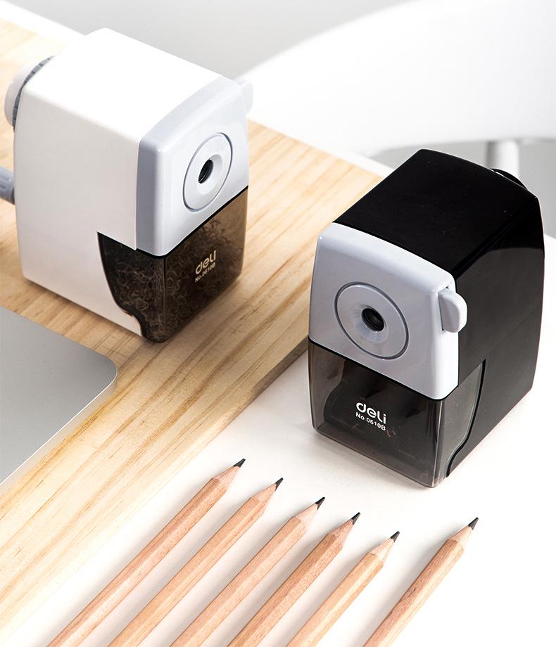 Deli 0610B Manual Hand-Crank Rotary Pencil Sharpener for Students