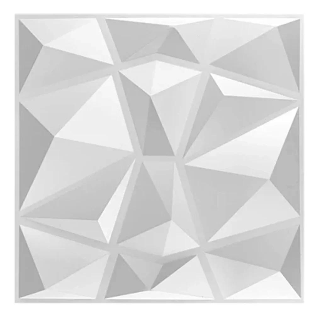 

1pc 3D Wall Panel Art Tile Room PVC Waterproof Wall Panel Home Bathroom Ceiling Background Wall Renovation Decor Supplies Ship Within 24 Hours матово-белый