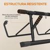 Pull-Up Bar Doorway Pull-Up Bar with Resistance Bands Padded Handles 100 X 43 X 27 Cm Black